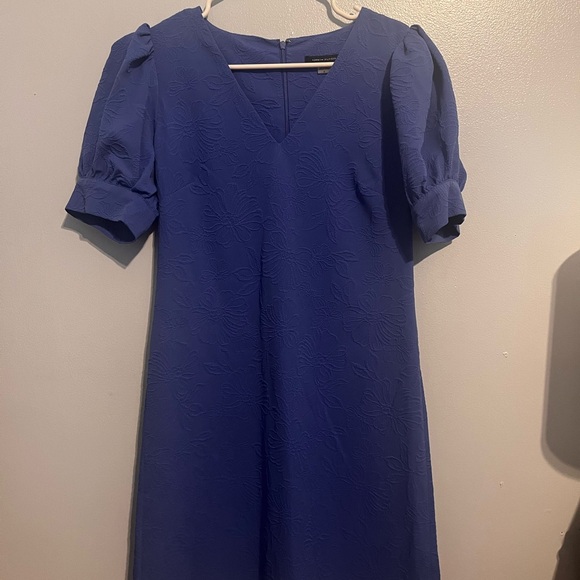 Tommy Hilfiger Dresses & Skirts - Tommy Hilfiger Blue Puff Sleeve Midi Dress